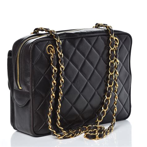 chanel quilted lambskin shoulder bag|Chanel lambskin shoulder bag.